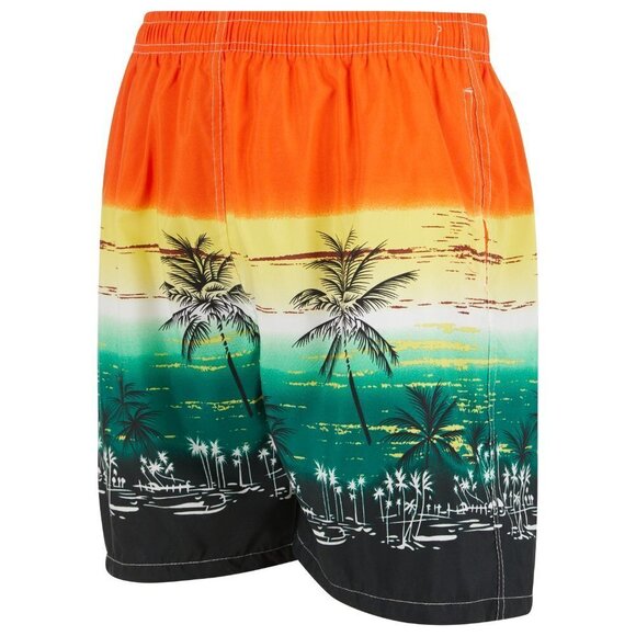 Men's Swim Trunks, Men Swimming Shorts,  Beach Board Bathing Suit, Sunrise Print - Picture 2 of 7